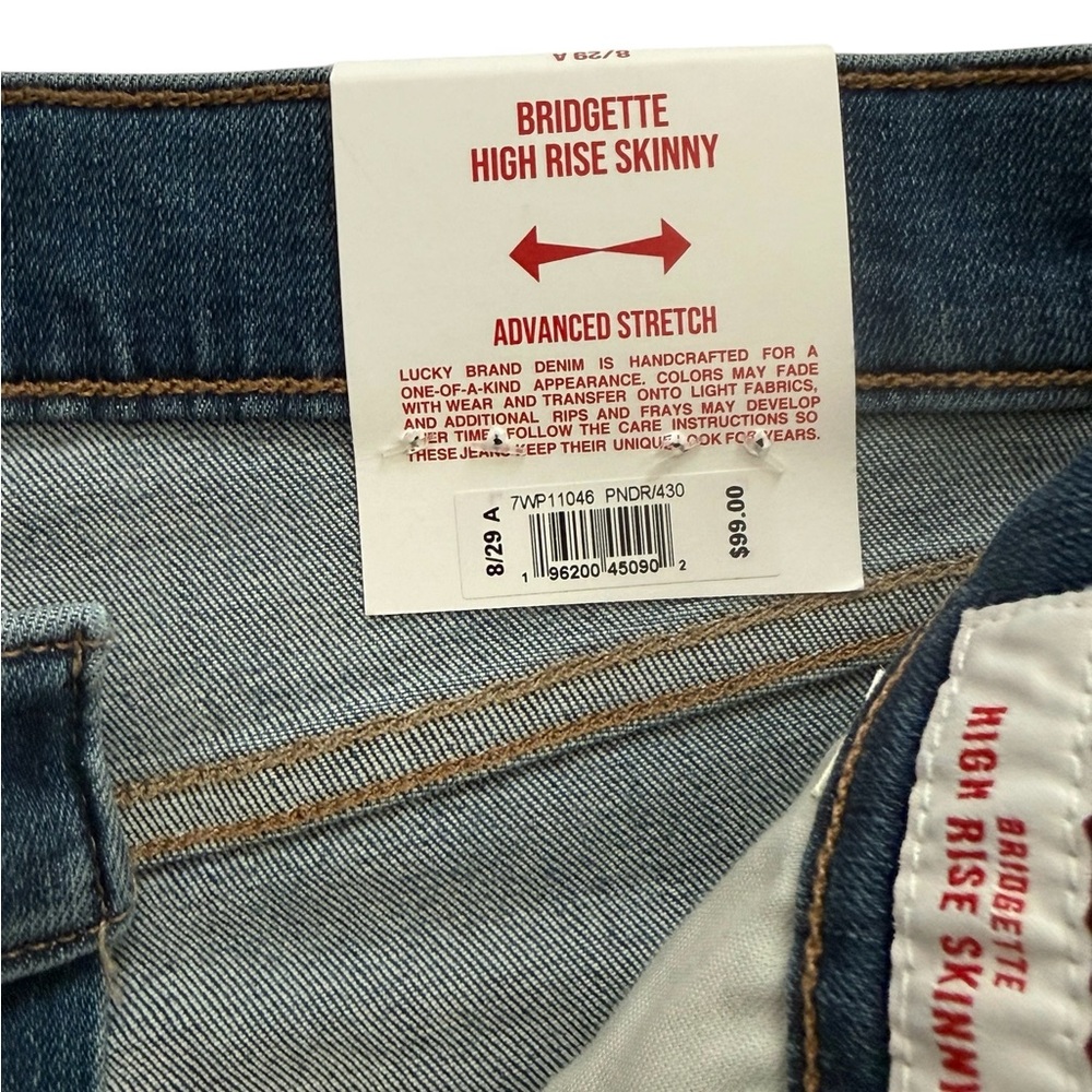 NWT Lucky Brand Bridgette High Rise Skinny Cropped Jeans with Stretch! 8! New! - Picture 5 of 9